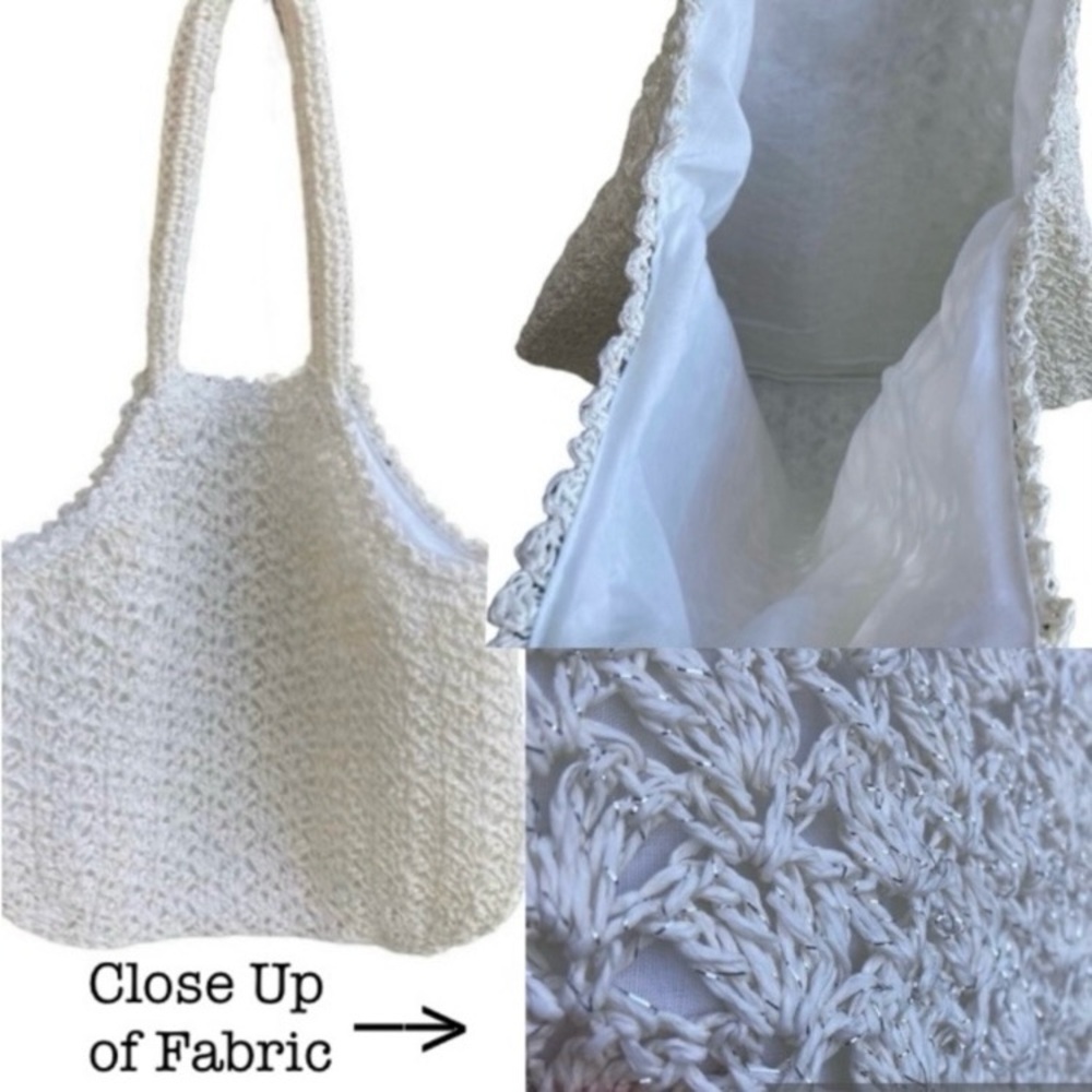 2 Vintage Crocheted Shoulder Bags - Picture 2 of 8